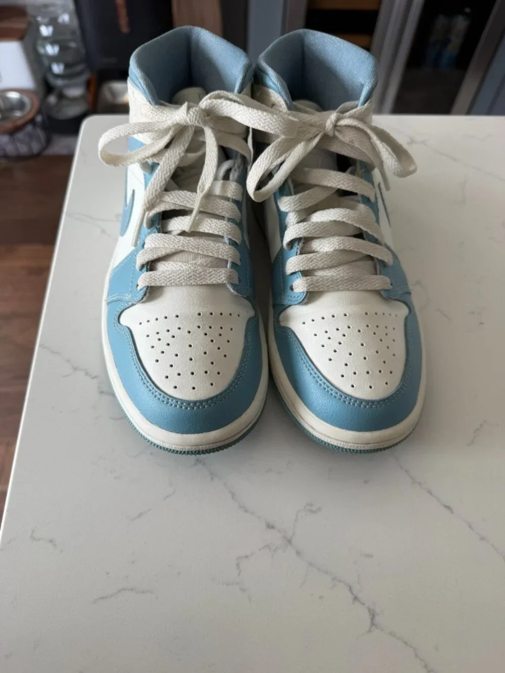 Nike Air Jordan High Tops - Blue/White - Sz 6 Women's